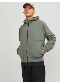 Jack & Jones JACK & JONES Herren Blouson "JCOTRACK BOMBER JACKET NOOS", grün, modisch, Gr. S, unifarben, Web, Obermaterial: 92% Polyester, 8% Elasthan, Jacken