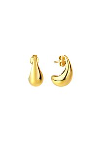 Vivance Damen Paar Ohrstecker "925 Sterling Silber vergoldet", ONE-SIZE, Silber 925 (Sterlingsilber), gelb, Silber 925 (Sterlingsilber), Ohrringe