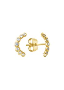 Vivance Damen Paar Ohrstecker "375/- Gelbgold glanz Zirkonia", ONE-SIZE, Gold, gelb, Gold, Ohrringe