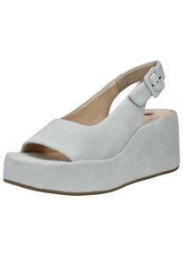 Högl HÖGL Damen Keilsandalette "Högl Sandalen Veloursleder", Gr. 37,5, blau, Veloursleder, casual, Schuhe