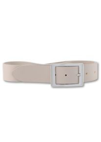 Bernd Götz BERND GÖTZ Damen Ledergürtel, beige, casual, Gr. 130, unifarben, Rindsleder, Gürtel, mit silberfarbener Schließe