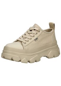 Buffalo Damen Sneaker "Buffalo Sneaker Lederimitat/Textil", Gr. 36, beige, Lederimitat, Textil, casual, Schuhe