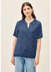Cecil Damen Kurzarmbluseurban navy blau, casual, Gr. XL, bedruckt, Stoff, 100% Viskose, Blusen, aus softer Viskose