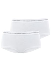 Damen Panty "mit softem Logobund", Copenhagen Studios, Gr. M, weiß, Feinripp, Obermaterial: 96% Baumwolle, 4% Elasthan (LYCRA), unifarben mit