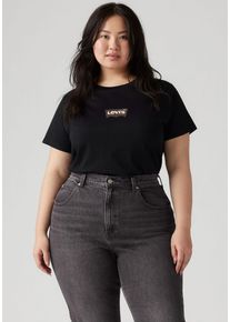 Levi's LEVI'S Damen T-Shirt "LSE THE PERFECT TEE"lse batwing leopard schwarz, casual, Gr. XS, bedruckt, Jersey, Obermaterial: 100% Baumwolle, Shirts