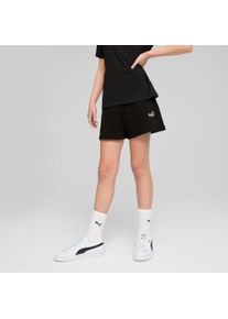Puma Kinder Trainingsshorts "ESS SMALL NO. 1 LOGO SHORTS TR G", schwarz, sportlich, Gr. 128, bedruckt, Sweatware, Obermaterial: 68% Baumwolle, 32%