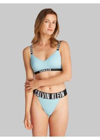 Damen Bralette "LGHTLY LINED BRALETTE", Calvin Klein Underwear, Gr. XS, blau, Obermaterial: 82% Polyamid, 18% Elasthan, Basic, BHs, mit