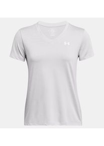 Under Armour Damen Trainingsshirt "TECH SSV- TWIST", grau, sportlich, Gr. S, Obermaterial: 100% Polyester, Shirts