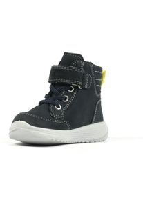 Richter Kinder Lauflernschuh "Maxi WMS: Mittel", Gr. 23, blau, Nubukleder, Textil, casual, Schuhe, Winterstiefel, Klettstiefel mit wasserabweisender