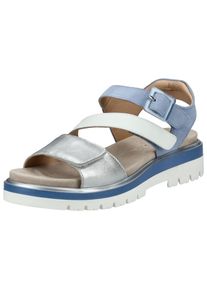 Ara Damen Riemchensandale "Ara Sandalen Leder", Gr. 42, blau, Leder, casual, Schuhe
