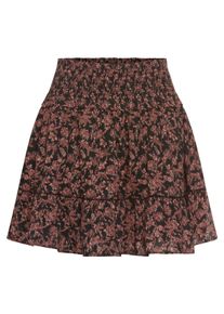 BOSS Orange Damen Webrock "Vantia Premium Damenmode", bunt, casual, Gr. 34, gemustert, Web, Obermaterial: 100% Baumwolle, Röcke, mit Smok-Details