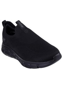 Skechers Herren Slip-On Sneaker "BOBS B FLEX-", Gr. 41, schwarz, Textil, unifarben, sportlich, Schuhe, Slipper, Freizeitschuh, Halbschuh mit