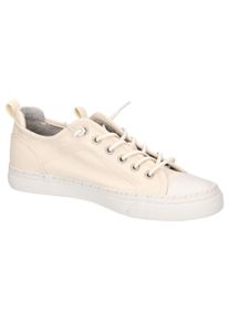 Mustang Shoes Damen Slip-On Sneaker, Gr. 38, beige, Textil, casual, Schuhe, Slipper, Schlupfschuh, Freizeitschuh mit farbiger Sohleneinfassung
