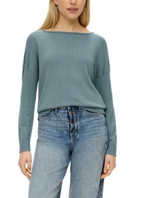 s.Oliver Damen Rundhalspullover, blau, casual, Gr. 44, Obermaterial: 60% Viskose, 20% Baumwolle, 20% Polyamid, Pullover, mit Drop-Shoulder Naht Design