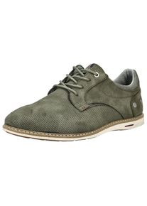 Mustang Shoes Herren Schnürschuh "Mustang Shoes Halbschuhe Lederimitat", Gr. 43, grün, Lederimitat, casual, Schuhe