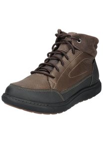 Clarks Herren Schnürstiefelette "Clarks Stiefelette Leder/Synthetik", Gr. 46, schwarz, Leder, Synthetik, casual, Schuhe