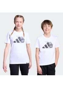 Kinder T-Shirt "J YAY SPORT T", weiß, sportlich, Gr. 164, adidas Sportswear, Obermaterial: 100% Baumwolle, Shirts