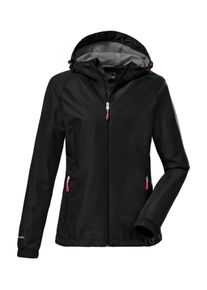 Killtec Damen Regenjacke "KOS 15 WMN JCKT", schwarz, sportlich, Gr. 42, Oberstoff: 100% Polyester, Futter: 100% Polyester, Jacken, Leichte, packbare,