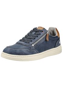 Mustang Shoes Herren Sneaker "Mustang Shoes Sneaker Lederimitat", Gr. 41, blau, Lederimitat, casual, Schuhe