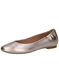 Caprice Damen Ballerina "Caprice Ballerinas Leder", Gr. 38, silber, Leder, casual, Schuhe