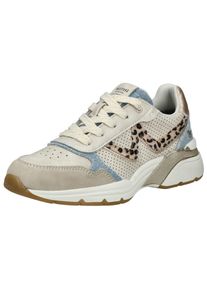 Mustang Shoes Damen Sneaker "Mustang Shoes Sneaker Lederimitat/Textil", Gr. 38, blau, Lederimitat, Textil, casual, Schuhe