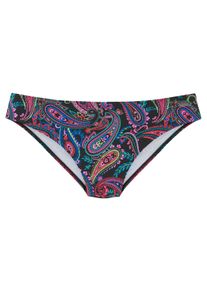 Venice Beach Damen Bikini-Hose "Paislee", schwarz, Gr. 32, bedruckt, Paisleymuster, Recycling-Polyamid, Badehosen, im Paisley-Druck