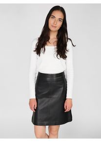 JCC Damen Lederrock "3102226", schwarz, Gr. 38, Obermaterial: 100% Leder (Schaf); Futter: 100% Polyester, Röcke