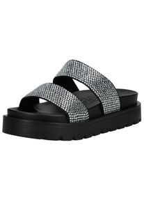 Buffalo Damen Pantolette "Buffalo Pantoletten Lederimitat", Gr. 37, schwarz, Lederimitat, casual, Schuhe