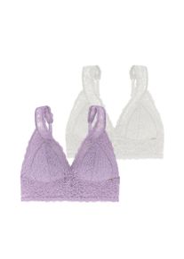 Dorina Damen Bralette "LANA-2PP", Gr. XXXL, lila, Spitze, Obermaterial: 69% Polyamid, 23% Polyester, 8% Elasthan, unifarben, feminin, BHs, ohne