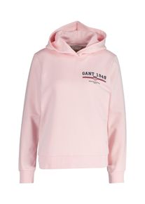 Gant Damen Hoodie "REG GRAPHIC HOODIE", rot, casual, Gr. M, Sweatware, Obermaterial: 80% Baumwolle, 20% Polyester, Sweatshirts, gerippte Abschlüsse,