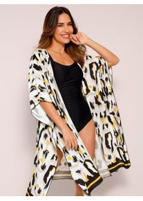 Damen Sommerkleid "Tunika", schwarz, Gr. 1, gemustert, animal-print, 100% Viskose, Kleider