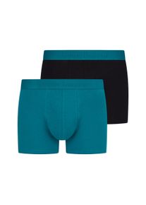 Bruno Banani Herren Boxershorts "FLOWING", Gr. M, grün, Obermaterial: 93% Baumwolle, 7% Elasthan, unifarben mit Farbeinsatz, Unterhosen, mit
