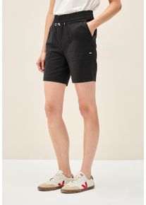 Cecil Damen Shorts, schwarz, casual, Gr. XL, unifarben, Web, Stoff, 66% Baumwolle, 30% Polyester, 4% Elasthan, Hosen, Middle Waist