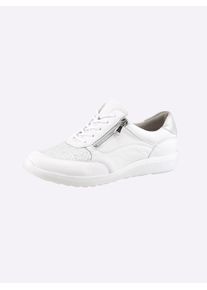 Waldläufer WALDLÄUFER Damen Schnürschuh, Gr. 7,5, weiß, Glattleder, Rindsleder, Rindsleder, sportlich, Schuhe
