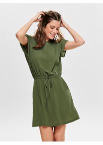 Only Damen Minikleid "ONLMARIANA MYRINA LIFE DRESS PTM", grün, modisch, Gr. 38, unifarben, Web, Obermaterial: 97% Polyester, 3% Elasthan, Kleider