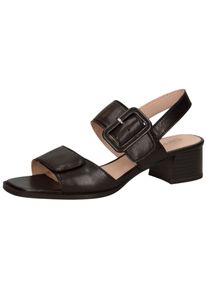 Caprice Damen Riemchensandale "Caprice Sandalen Nappaleder", Gr. 36, schwarz, Nappaleder, casual, Schuhe