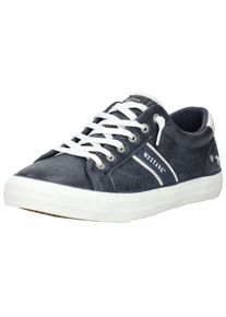 Mustang Shoes Herren Sneaker "Mustang Shoes Sneaker Lederimitat/Textil", Gr. 40, blau, Lederimitat, Textil, casual, Schuhe