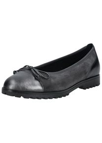 Gabor Damen Ballerina "Gabor Ballerinas Leder", Gr. 41, grau, Leder, casual, Schuhe