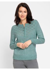 Classic Basics Damen Strickpullover "Pullover", grün, Gr. 40, meliert, 100% Polyacryl, Pullover