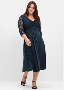 sheego Große Größen Abendkleid, nachtblau, Größe 44 - Damen