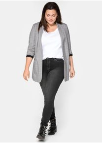 sheego Große Größen Skinny Jeans in 5-Pocket-Form, black denim, Größe 112 - Damen