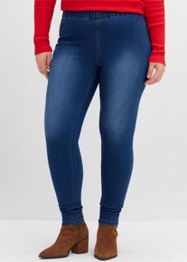 sheego Große Größen Jeansjeggings im Doppelpack, blue denim + dark blue denim, Größe 50 - Damen
