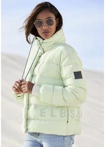 ELBSAND Steppjacke grün Gr. S/36 für Damen. Mit Logodruck. Comfort Fit