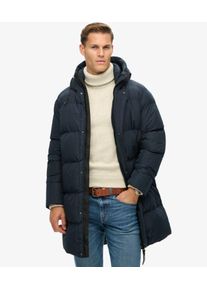 Superdry Herren Gesticktes Logo Sportliche Kapuzen-Steppjacke, Marineblau - Gr&ouml;&szlig;e: M 102020200059098T002