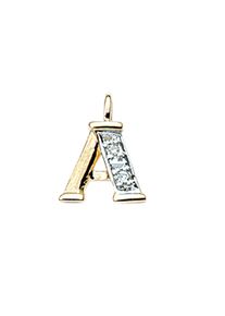 Adelia´s ADELIA ́S Damen Buchstaben-Anhänger "585 Gold Buchstabenanhänger", 0,02 ct VVS = sehr sehr kleine Einschlüsse A, Gold, gold, Gold, Schmuckanhänger,