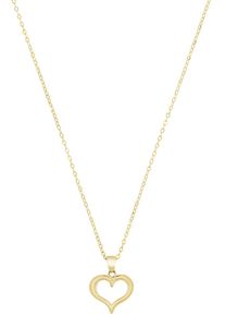 Amor Damen Kette mit Anhänger "Herz, 2014464", Gelbgold 375, L: 45cm B: 1,2mm, gold, Gelbgold 375, B:1,2mm, Halsketten