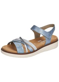 Remonte Damen Riemchensandale "Remonte Sandalen Lederimitat", Gr. 38, blau, Lederimitat, casual, Schuhe