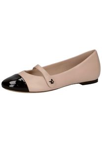 Caprice Damen Riemchenballerina "Caprice Ballerinas Leder", Gr. 40, beige, Leder, casual, Schuhe