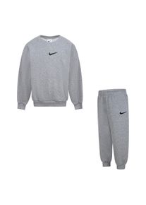 Nike Sportswear Kinder Jogginganzug "NKN ESSENTIAL FLEECE CREW SET", grau, sportlich, Gr. 104, Obermaterial: 60% Baumwolle, 40% Polyester,