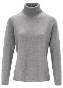 include - Rollkragen-Pullover aus Schurwolle und Kaschmir, grau, Gr. 36 / S - Schurwolle